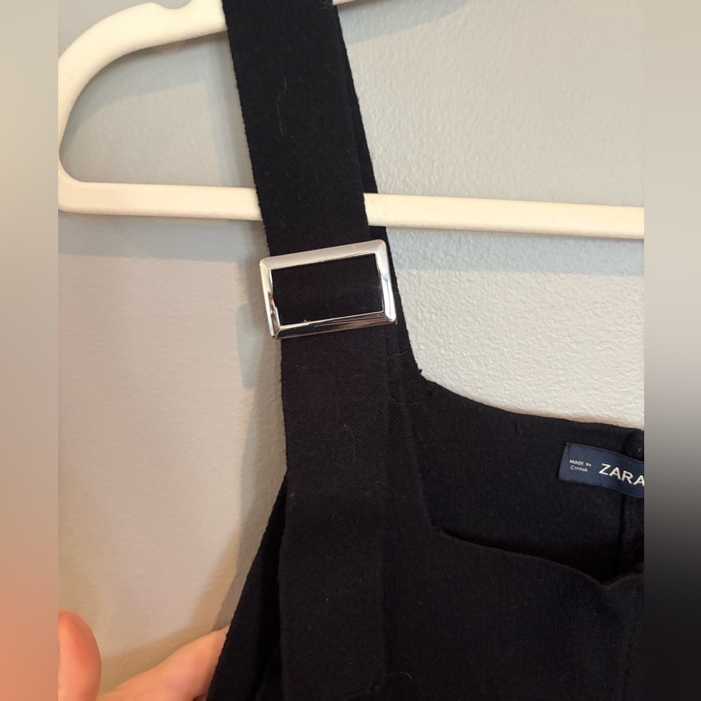 Black Zara Knit Overalls - Picture 4 of 6